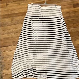 Classic Black and White Striped Skirt